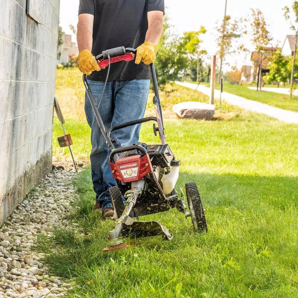 Southland 43cc Gas Walk-Behind Wheeled String Trimmer, 17 in. Cutting Path