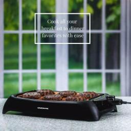 Ovente 1000W Portable Indoor Smokeless Grill, 13x10 inch Non-Stick Aluminum Grilling Plate, Copper thumbnail 8