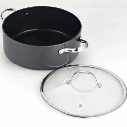 Cooks Standard 7 Qt. Hard-Anodized Aluminum Nonstick Casserole Dish with Glass Lid, Black thumbnail 2