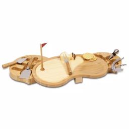 Legacy Picnic Time Sand Trap Bamboo Cheese Board and Tool Set with Putting Green Design thumbnail 3