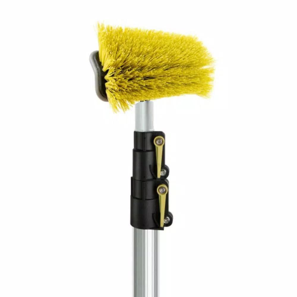 DocaPole Hard Bristle Scrub Brush Kit with 12 ft. Telescopic Extension Pole