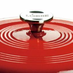 Lodge 7.5 Qt. Round Enameled Cast Iron Dutch Oven with Lid, Red thumbnail 4