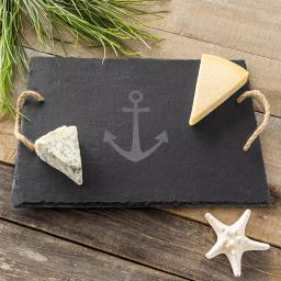 Cathy's Concepts Anchor Slate Serving Tray with Hemp Handles and Soapstone Chalk thumbnail 2