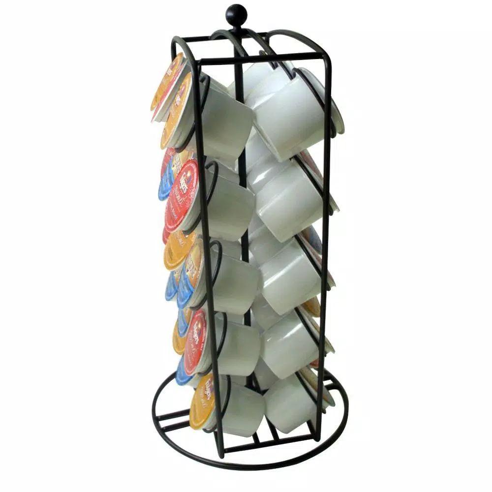 Southern Homewares Keurig 30 K-Cup Carousel Cup Holder - Rotating Coffee Pod Organizer, Black