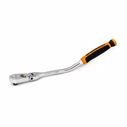 GEARWRENCH 3/8 in. Drive 90-Tooth Offset Flex Head Teardrop Ratchet, 12.25 in. thumbnail 1
