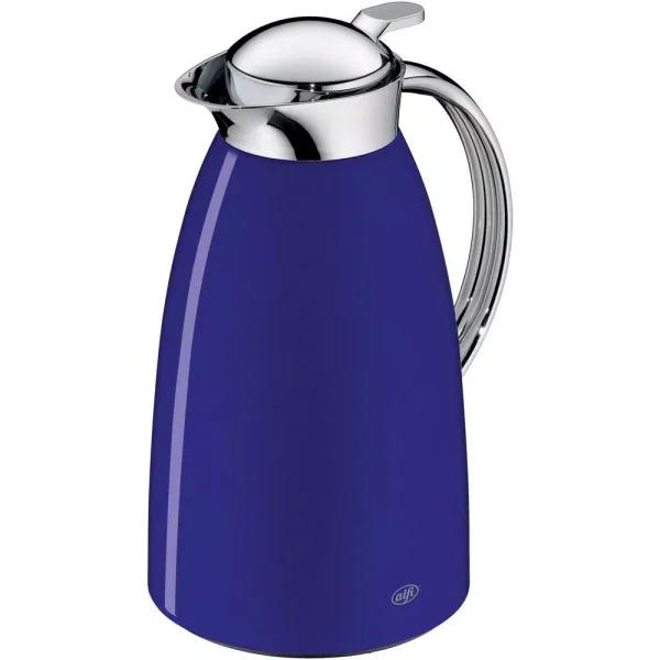 Alfi Gusto Glass Vacuum Carafe, 1.06 Qt. Thermal Coffee Server, Royal Blue