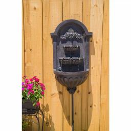 Kenroy Home San Pablo Resin Wall Fountain with LED Light, Plum Bronze, 35-inch thumbnail 8