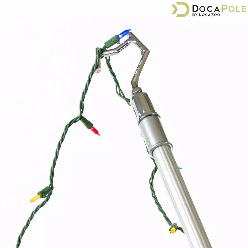 DocaPole Big-Reach Pole Hook Attachment for Extension Poles, Zinc-Coated Utility Hook for Hanging and Retrieval