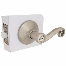Defiant Scroll Keyed Entry Door Lever, Satin Nickel thumbnail 4