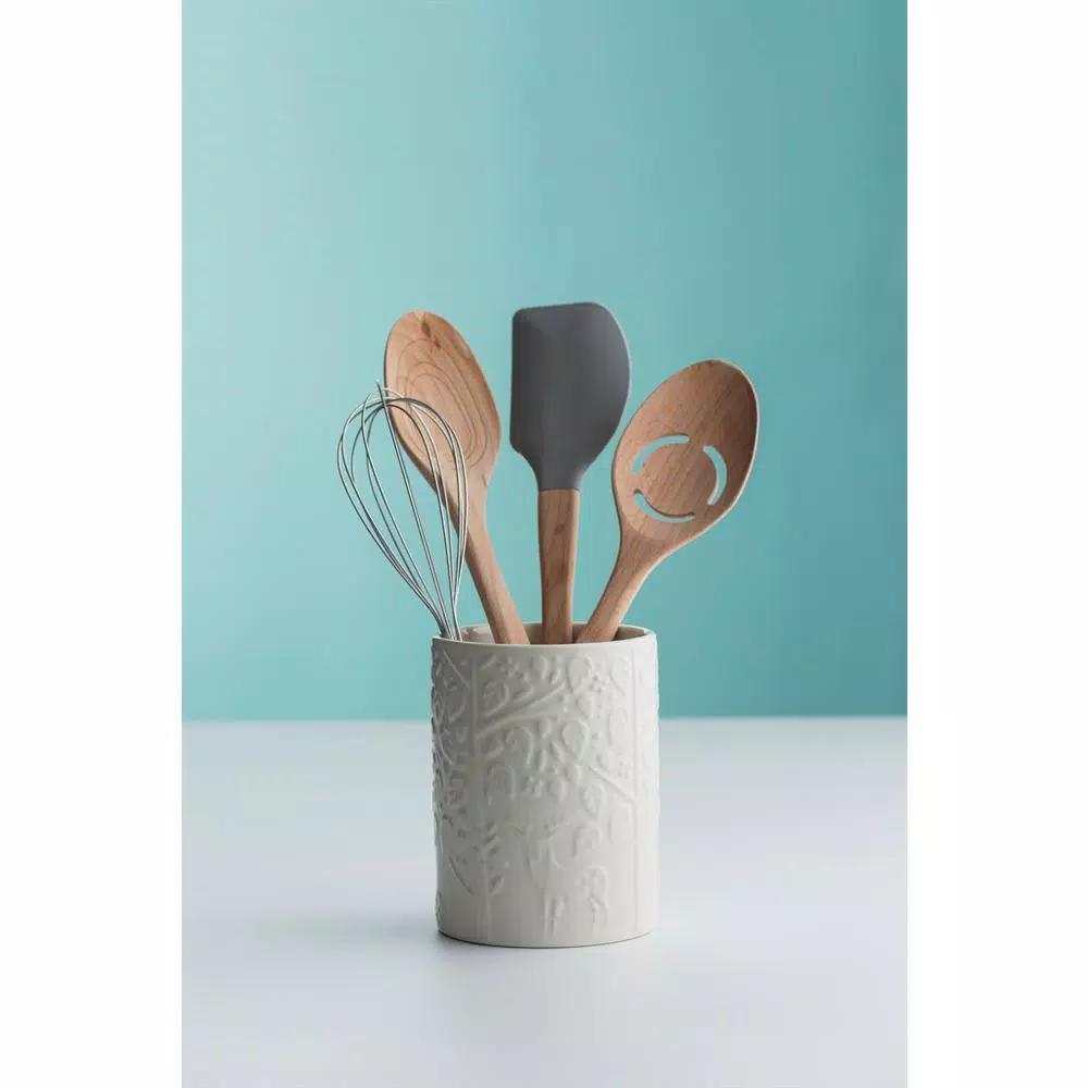Mason Cash In the Forest Stoneware Utensil Jar, Cream