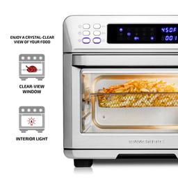 Ovente 1700W Stainless Steel Digital Air Fryer Rotisserie Convection Oven & Dehydrator, 25L thumbnail 4