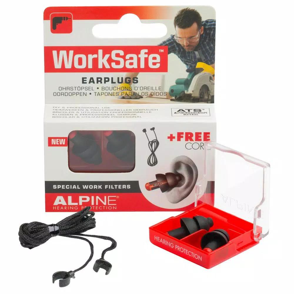 Alpine WorkSafe ThermoShape Earplugs - Reusable Silicone Hearing Protection with AlpineAcousticFilters
