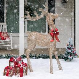 Best Choice Products 65.5 in. 3D Pre-Lit Christmas Reindeer Yard Decoration with 150 Warm White Incandescent Lights thumbnail 2
