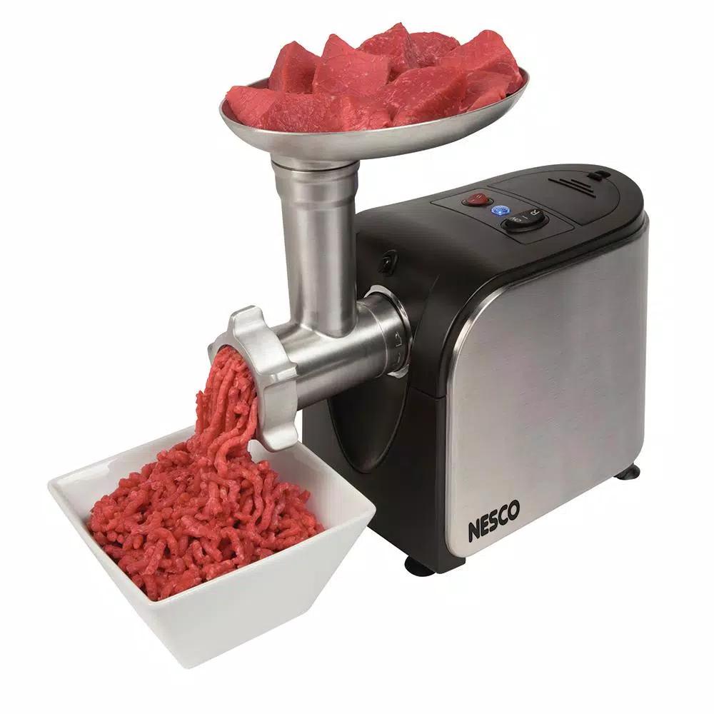 Nesco FG-180 500W Stainless Steel Electric Meat Grinder with Sausage Stuffer