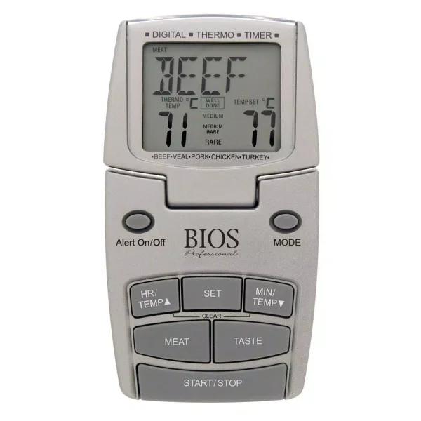 Unbranded Digital Meat Thermometer with Pre-Programmed Temperatures and Timer