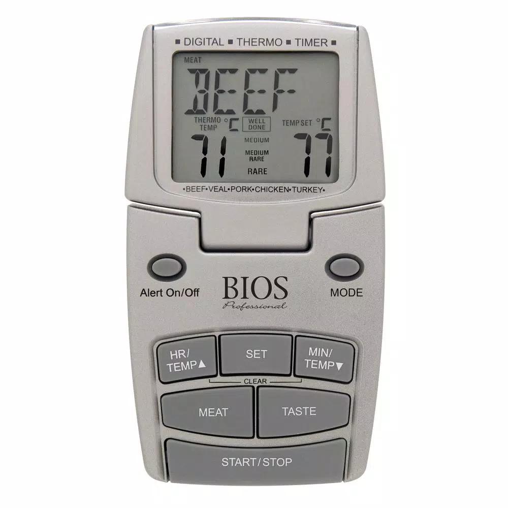 Unbranded Digital Meat Thermometer with Pre-Programmed Temperatures and Timer