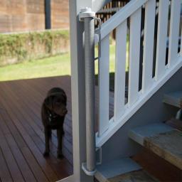 Perma Child Safety 33 in. Outdoor Retractable Gate, Extra Wide up to 71 in., Gray thumbnail 8