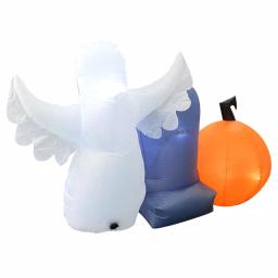 ALEKO's 5.5 ft. Pre-Lit Halloween Inflatable Ghost and Jack-o'-lantern RIP Trio thumbnail 3