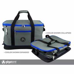GigaTent Collapsible Soft Cooler Bag with 2 Cargo Pockets and Bottle Opener - Blue thumbnail 5