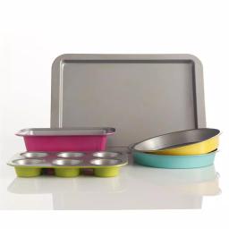 Gibson Color Splash Lyneham 5-Piece Carbon Steel Bakeware Set thumbnail 4