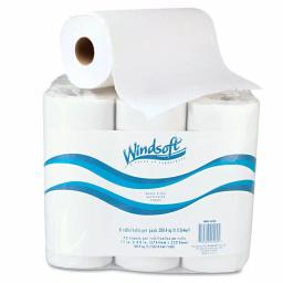 Windsoft White 2-Ply Kitchen Roll Towels, 11 x 8.9 in, 72 Sheets per Roll, 6 Rolls per Pack thumbnail 2