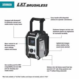 Makita XRM09B 18V LXT & 12V Max CXT Bluetooth Job Site Radio (Tool-Only) thumbnail 2