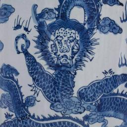 Unbranded 24 in. Blue and White Porcelain Dragon Umbrella Stand and Floor Vase thumbnail 5