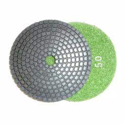 Unbranded JHX 4 in. Wet Diamond Polishing Pad Set for Granite and Concrete with Semi-Rigid Back Holder (7-Piece) thumbnail 4