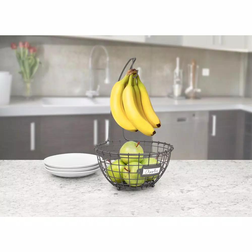 Spectrum Vintage Small Fruit Tree - Sturdy Steel Fruit Bowl for Kitchen Counter