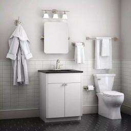 Delta Portwood 3-Hook Swivel Towel and Robe Hook in SpotShield Brushed Nickel thumbnail 4