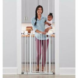 Regalo Easy Step Extra Tall Walk-Through Baby Gate, 41" White Metal Safety Gate thumbnail 2