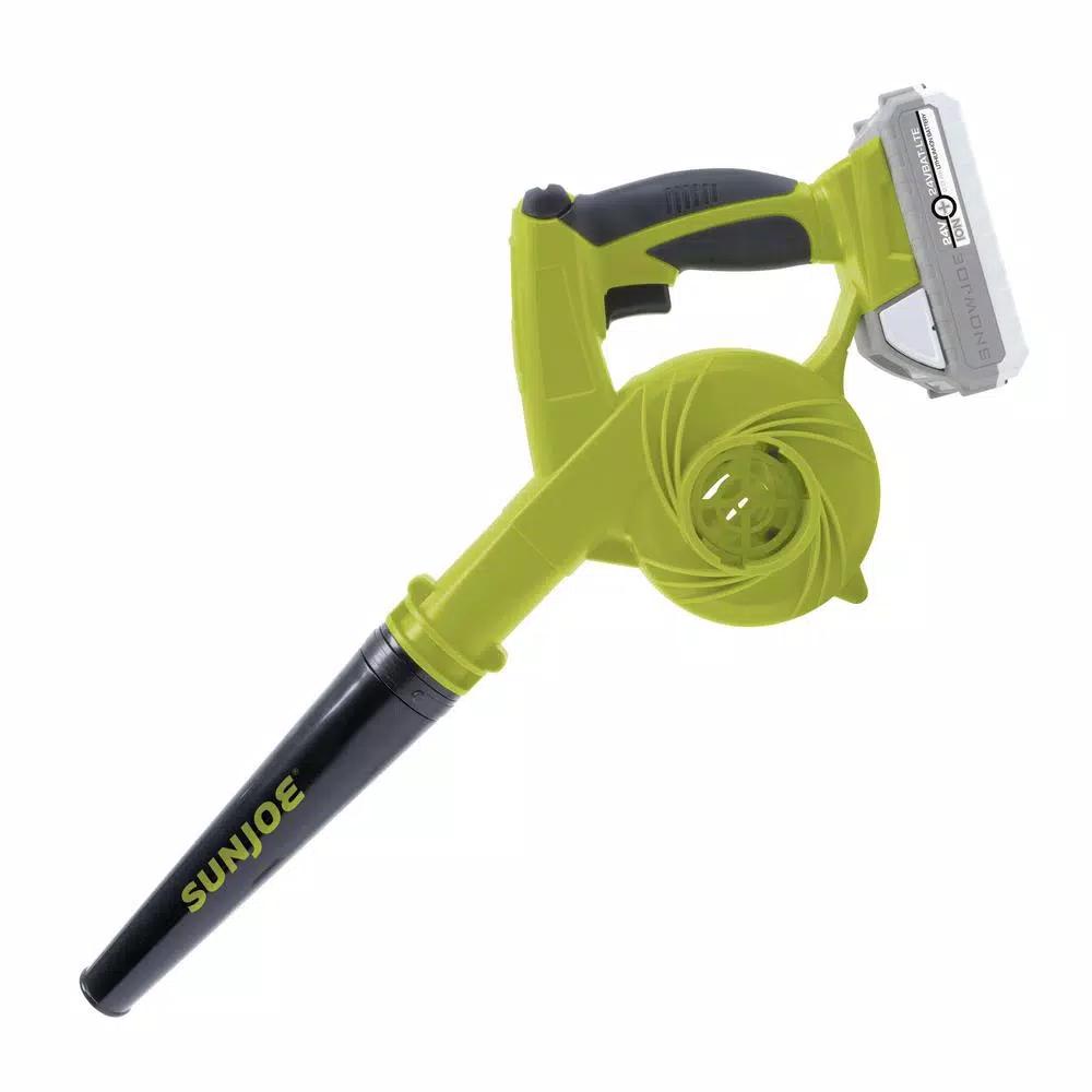 Sun Joe 24V iON+ Cordless Workshop Blower and Vacuum Kit with 2.0 Ah Battery and Charger