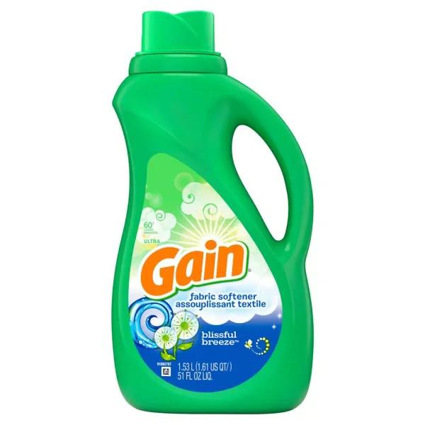 Gain Blissful Breeze Liquid Fabric Softener, 51 oz (60 Loads)