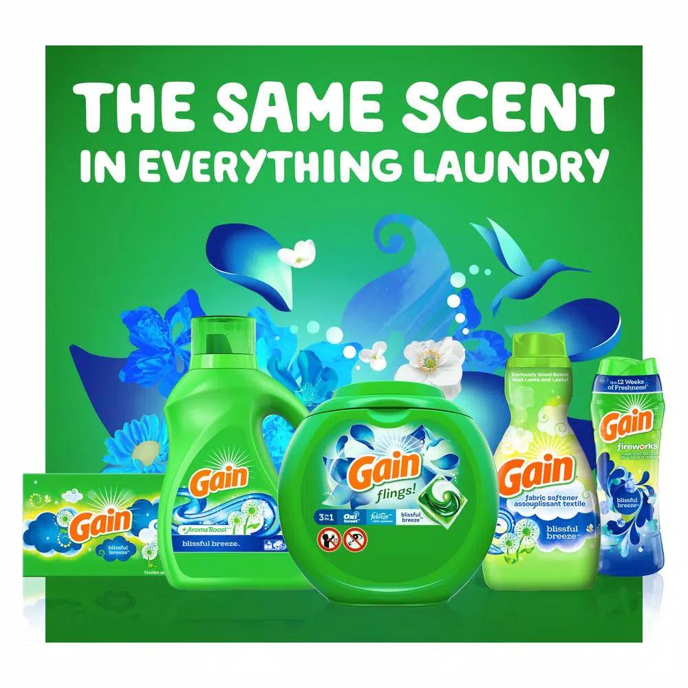 Gain Flings Blissful Breeze Laundry Detergent Pods, 16-Count (6-Pack)