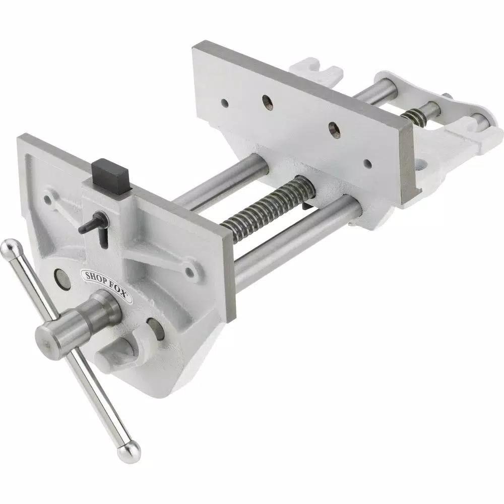 Shop Fox 9 in. Quick Release Cast Iron Wood Vise with Sliding Dogs