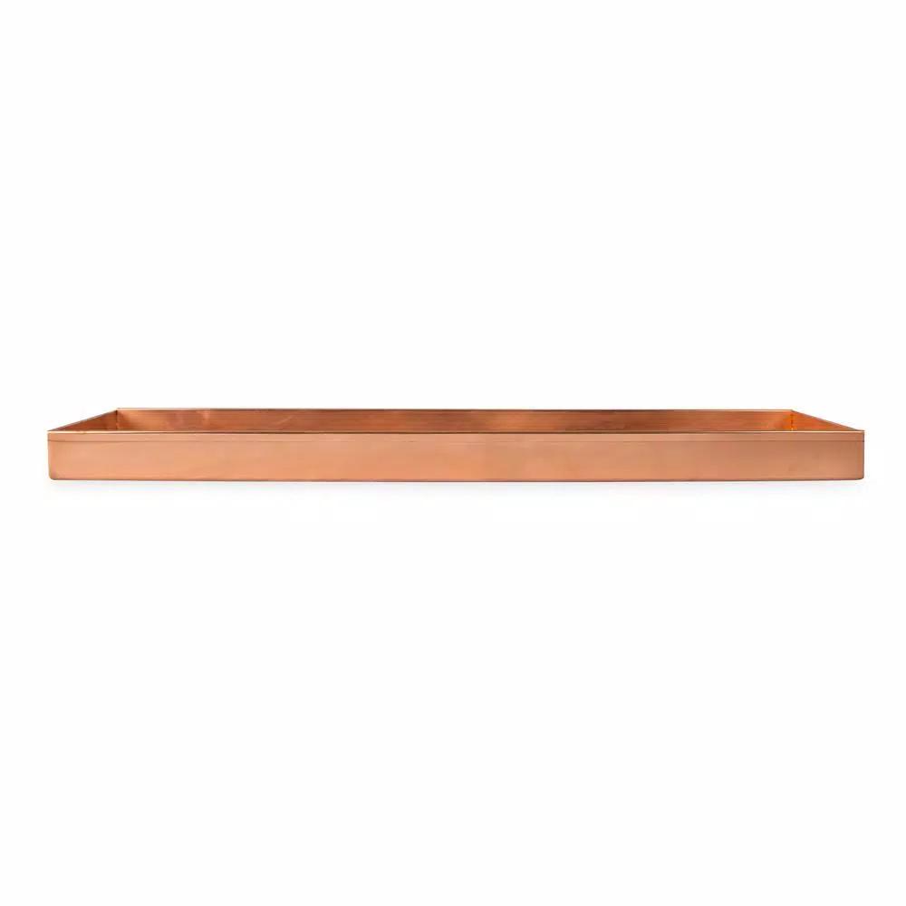 Achla Designs 20 in. Polished Copper Plated Stainless Steel Decorative Long Serving Tray