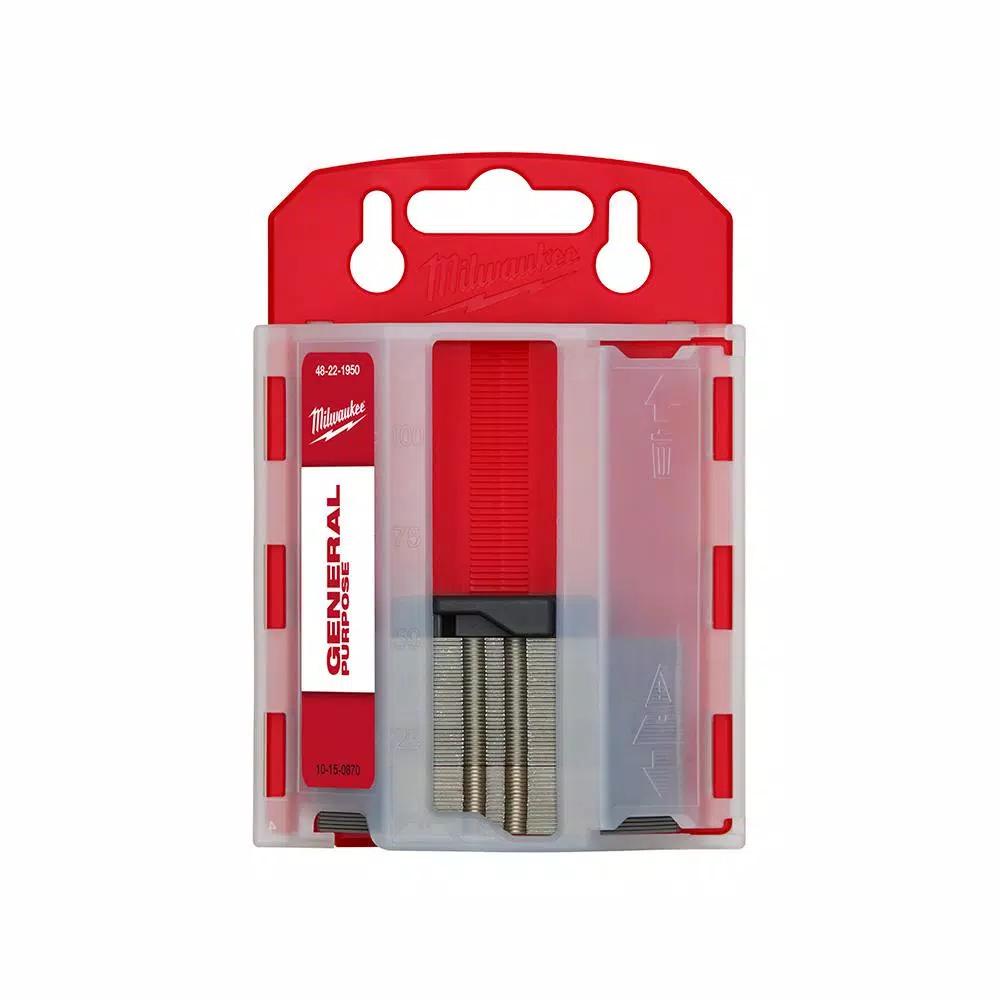 Milwaukee FASTBACK Compact Folding Utility Knife Set with 50-Pack General Purpose Blades
