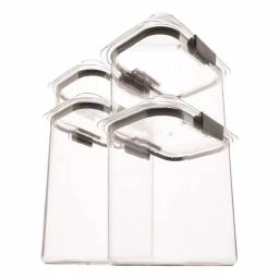 Rubbermaid Brilliance 4-Piece Food Storage Container Set, BPA-Free Plastic, Leak-Proof thumbnail 1