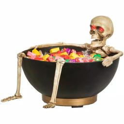 Gemmy Animated Laughing Skeleton Candy Bowl with Sound and Motion Sensor thumbnail 1
