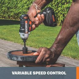 Worx Power Share 20V Cordless 1/4 in. Hex Impact Driver with Variable Speed and LED Light thumbnail 5