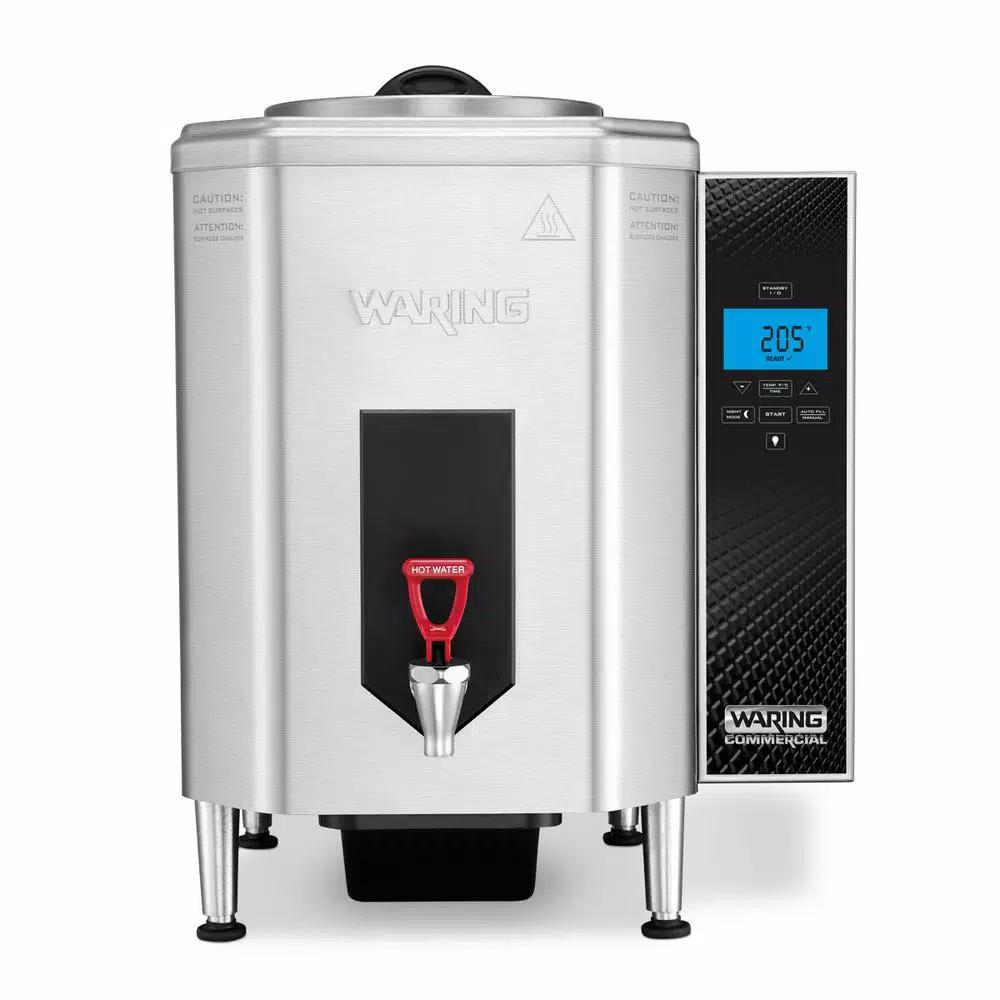Waring Commercial Stainless Steel 10-Gallon Hot Water Dispenser, 160-Cup Capacity, 120V