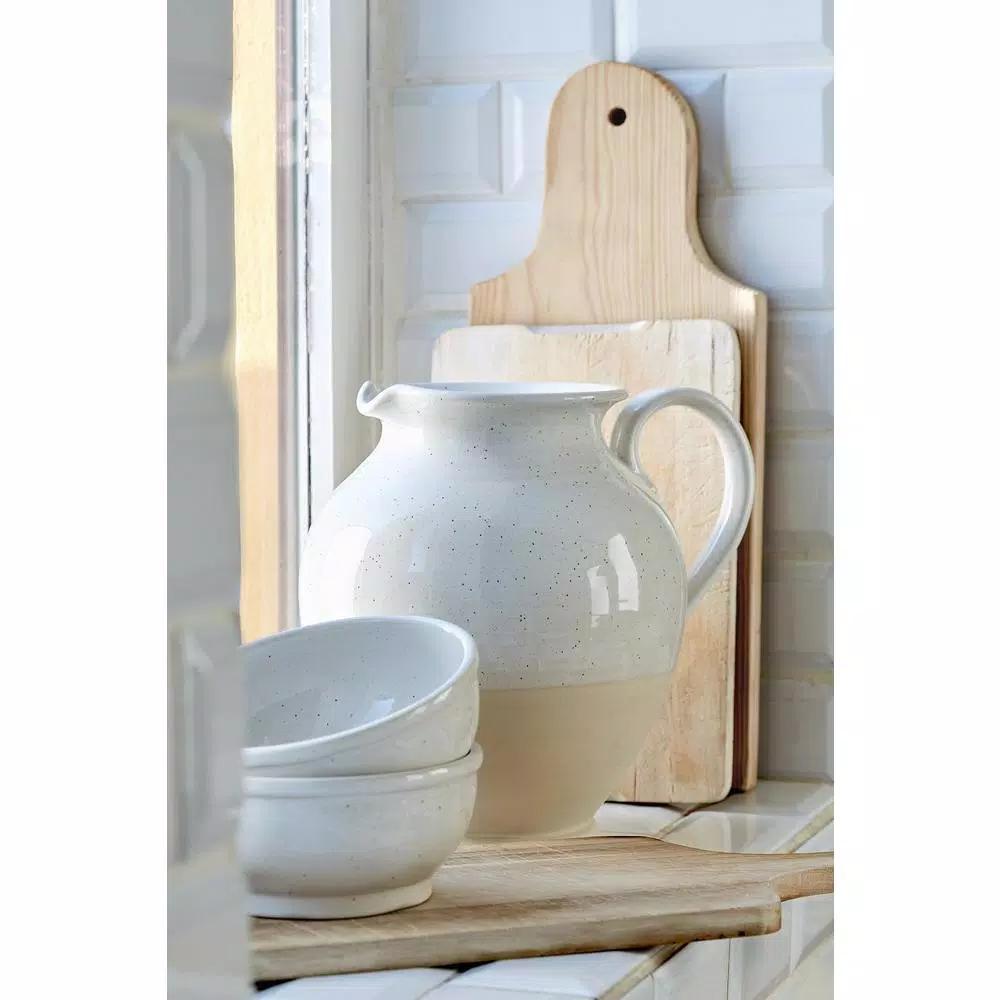 CASAFINA Fattoria 182 fl. oz. White Ceramic Stoneware Pitcher