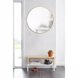 Umbra Hubba 34-inch Round Contemporary Brass Wall Mirror thumbnail 7
