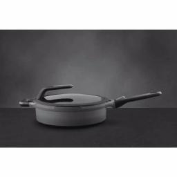 BergHOFF GEM Stay Cool 3.2 qt. Cast Aluminum Nonstick Saute Pan with Glass Lid, Gray thumbnail 4