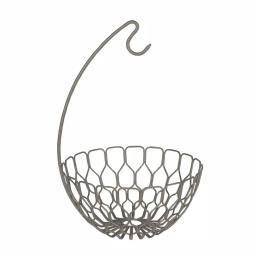 Spectrum Honeycomb Gray Fruit Basket with Banana Hanger Tree thumbnail 3