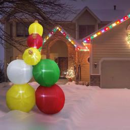 Fraser Hill Farm 8 ft. Pre-Lit Ornament Balls Christmas Inflatable thumbnail 9