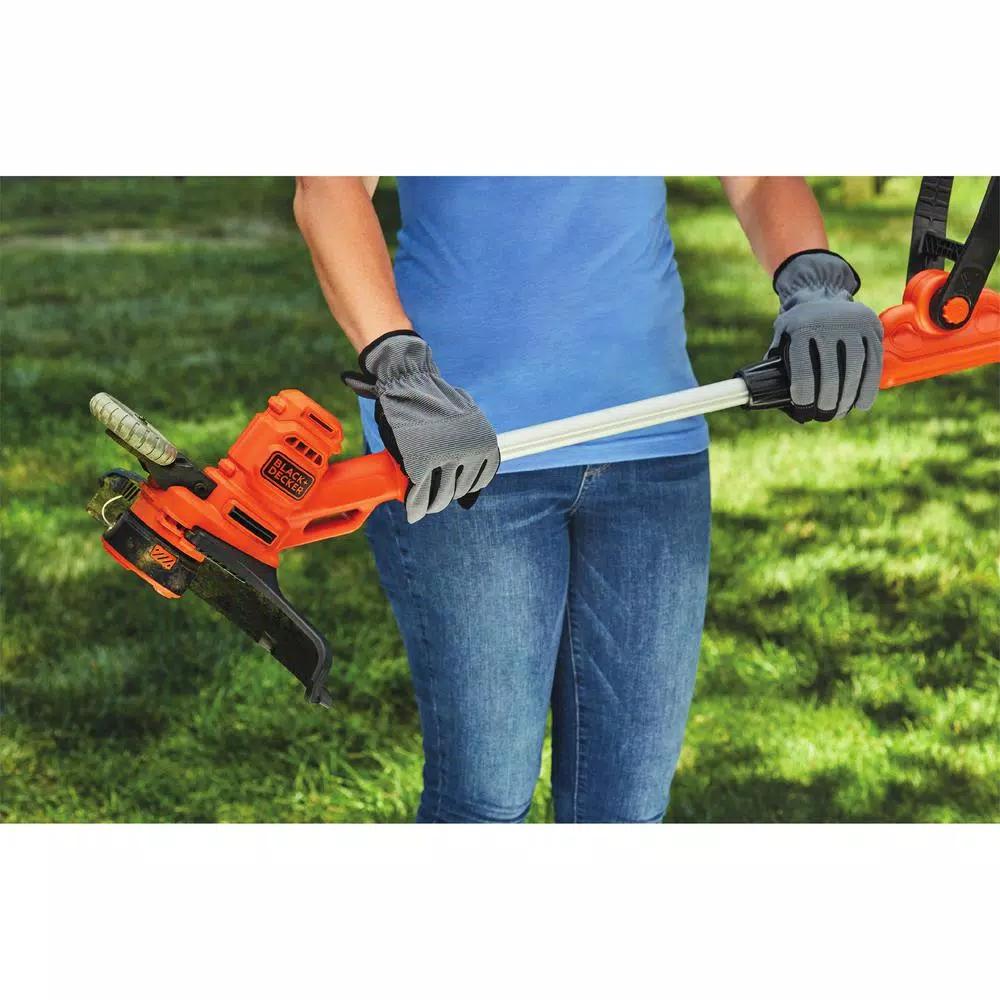 BLACK+DECKER 14 in. 6.5 Amp Corded Electric String Trimmer and Edger with EASYFEED