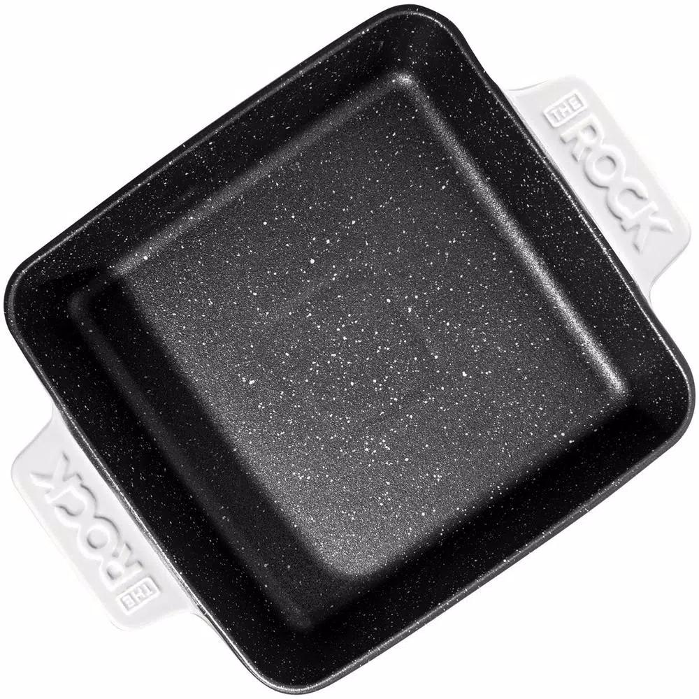 Starfrit The Rock by Starfrit 9-Inch Square Ceramic Nonstick Ovenware, White