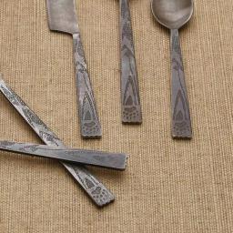 Park Designs Bear Tracks 5-Piece Stainless Steel Flatware Set, Service for 1, Burnished Steel thumbnail 2
