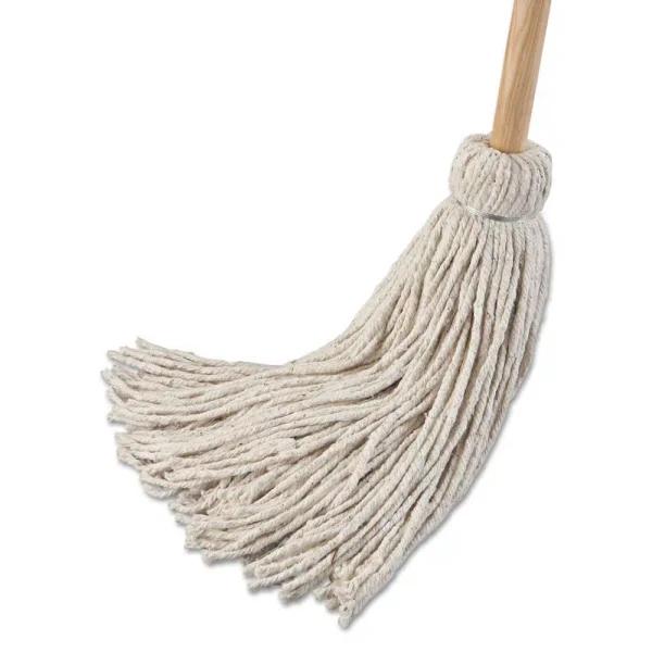 Boardwalk 24 oz. Cotton Fiber String Deck Mop with 54 in. Wooden Handle (6-Pack)